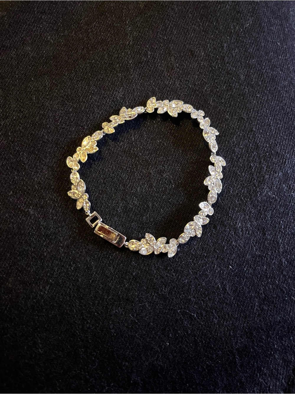 Swarovski Silver Floral Crystal Bracelet